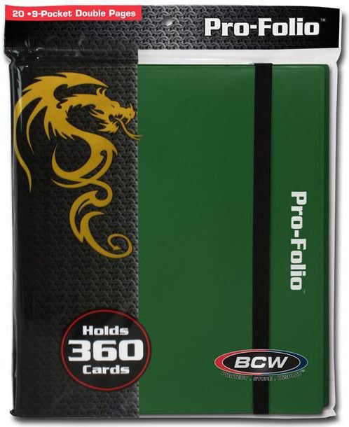 BCW - Pro Folio Binder 9 Pocket Green