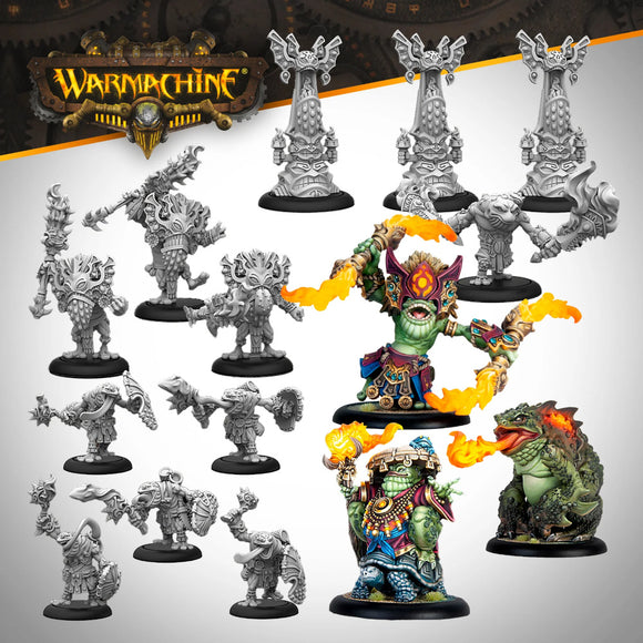 (PREORDER) Warmachine: Southern Kriels Fire Tongue Warriors Cadre