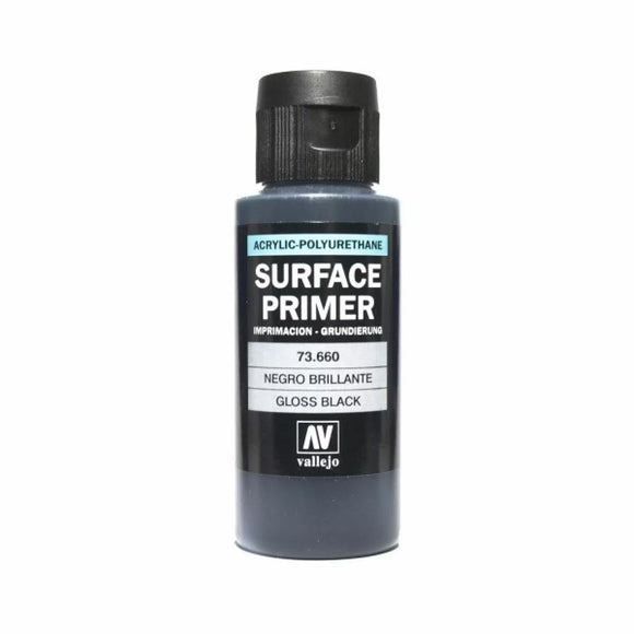 Vallejo Gloss Black Primer 60ml - The Gaming Verse