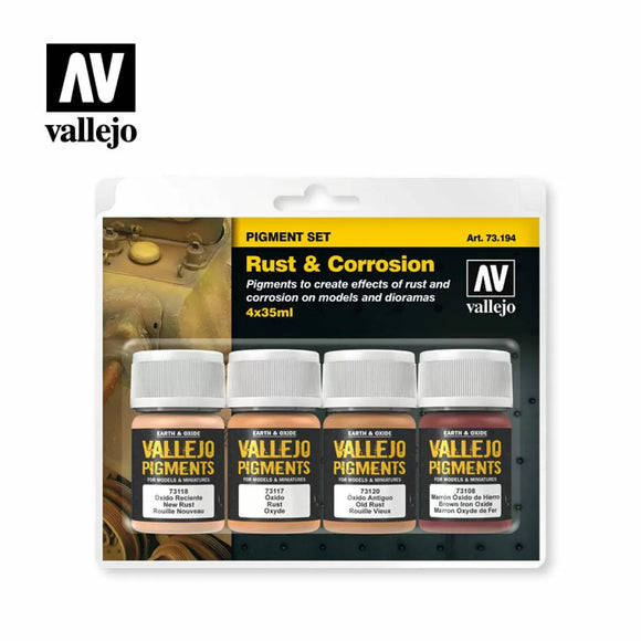 Vallejo Pigments Set Rust & Corrosion - The Gaming Verse